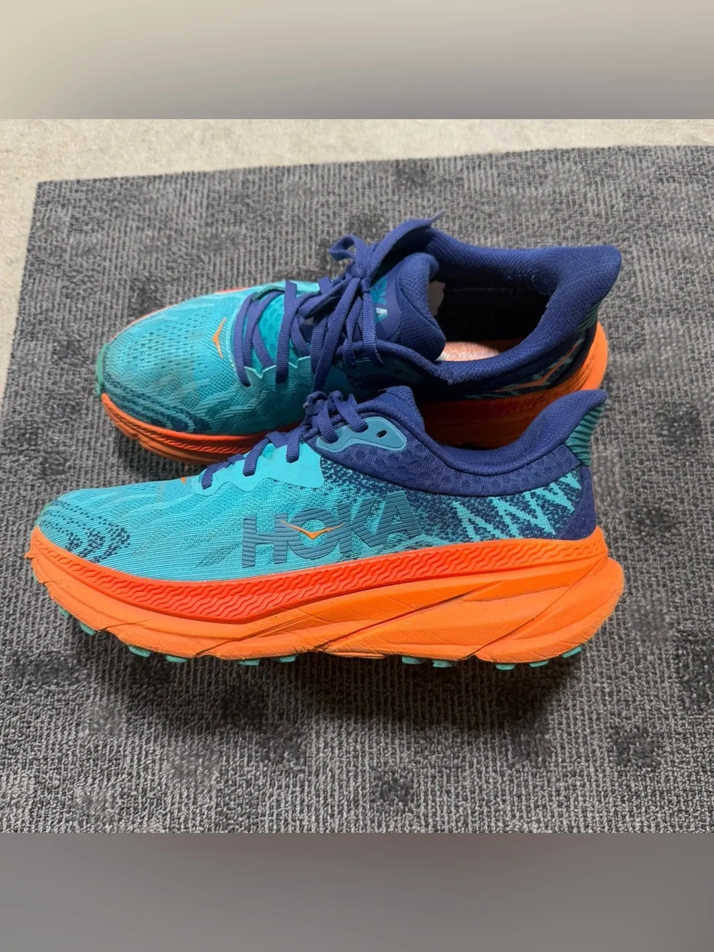 Hoka One One Challenger ATR 7 Shoes Mens Size 9 D Teal Trail Running Sneakers